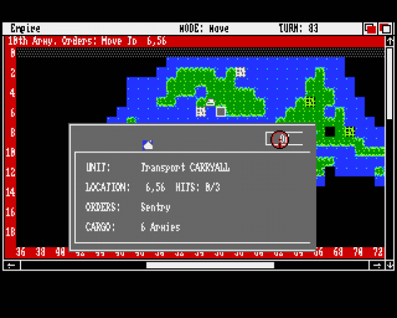 Empire: Wargame of the Century Screenshot 15 (Amiga 500)