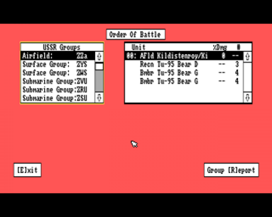 Harpoon Battleset 2: North Atlantic Convoys Screenshot 5 (Amiga 500)