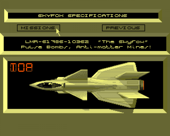 Skyfox II: The Cygnus Conflict Screenshot 5 (Amiga 500)