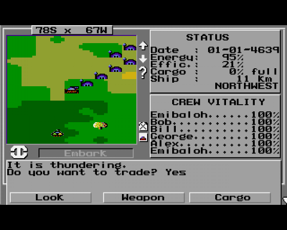 Star Flight 2: Trade Routes Of The Cloud Nebula Screenshot 7 (Amiga 500)