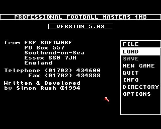 Professional Football Masters v5.08