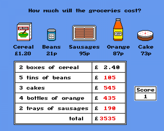 Maths Monkey Screenshot 5 (Amiga 500)