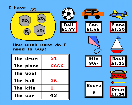 Maths Monkey Screenshot 11 (Amiga 500)