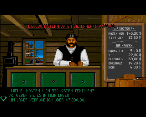 1869: Erlebte Geschichte Teil I Screenshot 5 (Amiga 500)