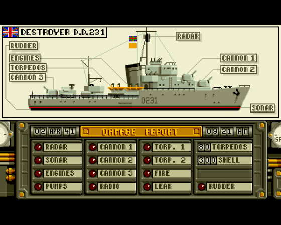 Advanced Destroyer Simulator Screenshot 5 (Amiga 500)