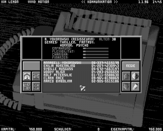 Produzent, Der: Die Welt des Films Screenshot 11 (Amiga 500)