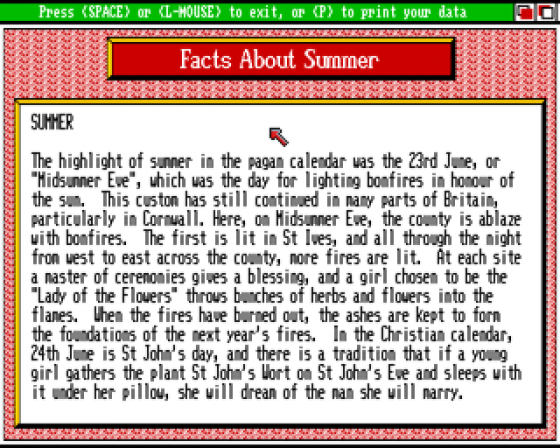 Calendar Quiz Screenshot 9 (Amiga 500)