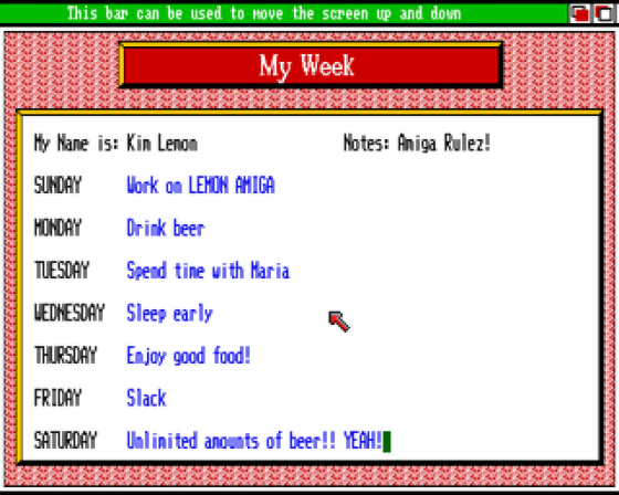 Calendar Quiz Screenshot 10 (Amiga 500)