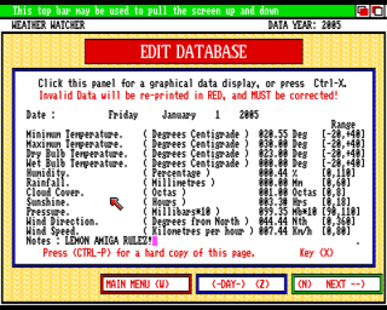 Weather Watcher Screenshot 6 (Amiga 500)