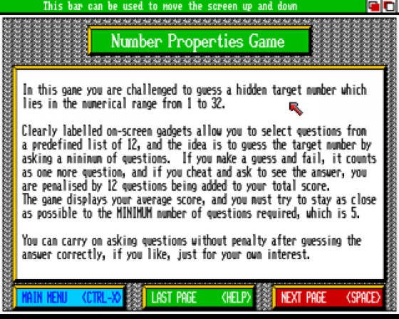 Words and Numbers Screenshot 5 (Amiga 500)