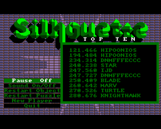 Silhouette Screenshot 8 (Amiga 500)