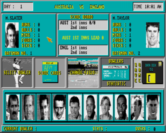 ITS Cricket: International Test Series Screenshot 8 (Amiga 500)