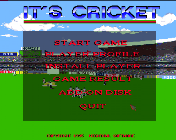 ITS Cricket: International Test Series (1995 Edition) Screenshot 9 (Amiga 500)