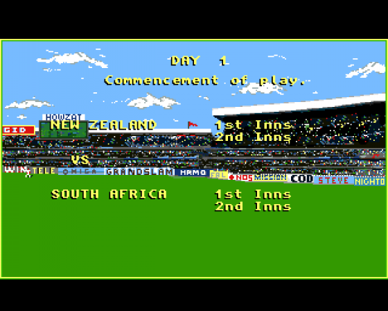 ITS Cricket: International Test Series (1995 Edition) Screenshot 14 (Amiga 500)