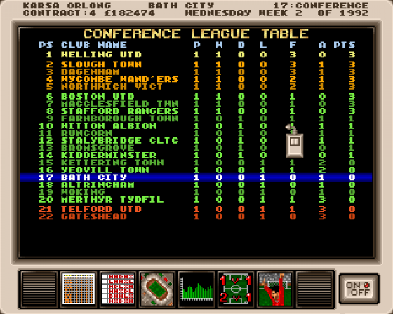 Premier Manager Screenshot 15 (Amiga 500)