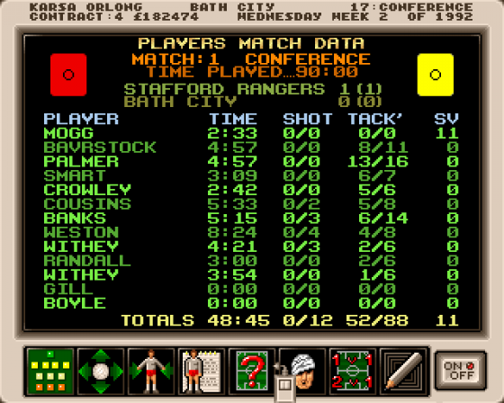 Premier Manager Screenshot 22 (Amiga 500)