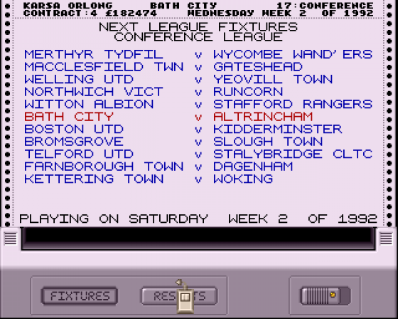 Premier Manager Screenshot 33 (Amiga 500)