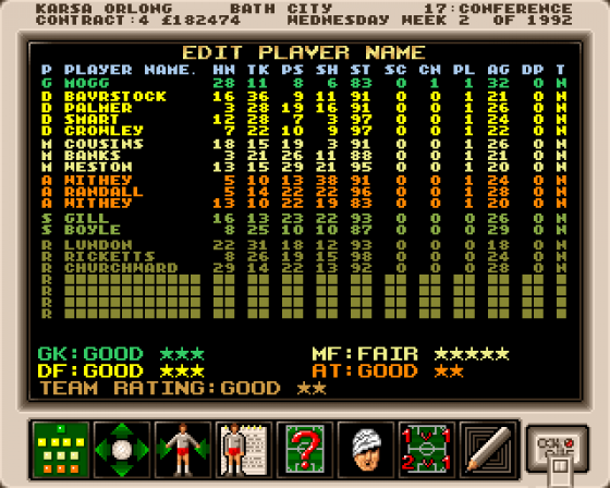 Premier Manager Screenshot 35 (Amiga 500)