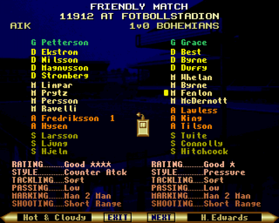 Premier Manager II Screenshot 11 (Amiga 500)