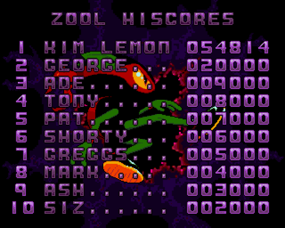 Zool: Ninja Of The ''Nth'' Dimension Screenshot 23 (Amiga 500)