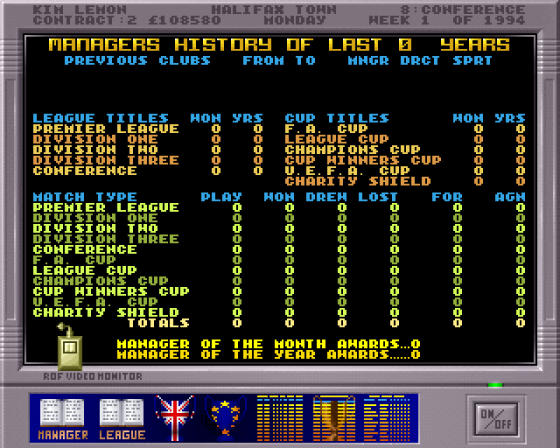 Premier Manager 3 Screenshot 6 (Amiga 500)