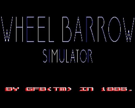 Wheelbarrow Simulator