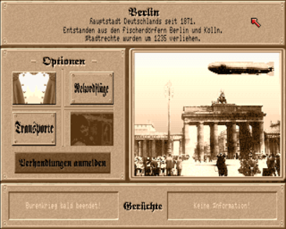 Zeppelin: Giants of the Sky Screenshot 7 (Amiga 500)