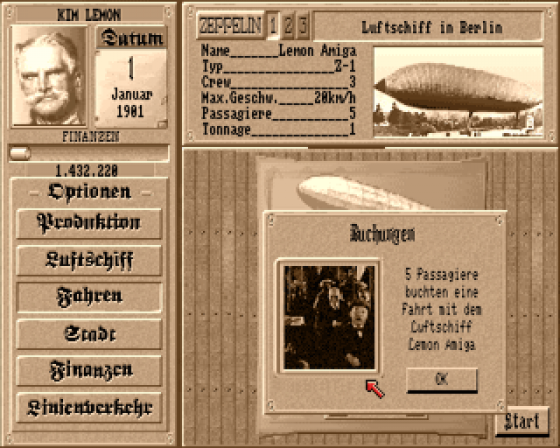 Zeppelin: Giants of the Sky Screenshot 10 (Amiga 500)