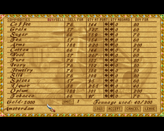 High Seas Trader Screenshot 6 (Amiga 500)