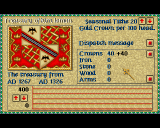 Lords Of The Realm Epic Medieval Strategy Screenshot 5 (Amiga 500)