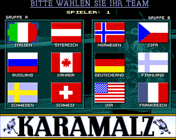 Karamalz Cup Eis Hockey Screenshot 8 (Amiga 500)