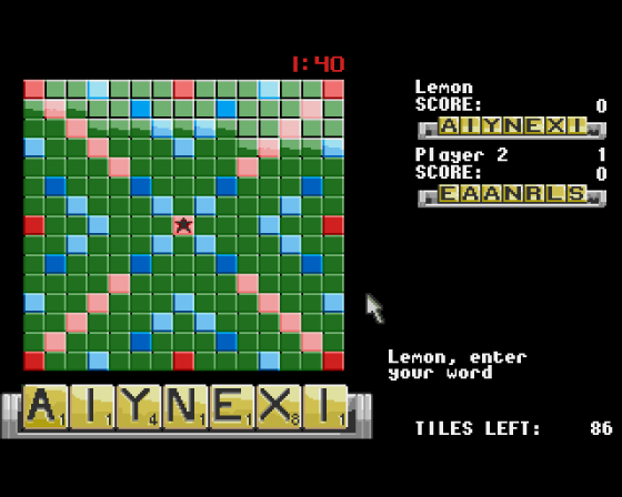 Computer Scrabble Screenshot 1 (Amiga 500)