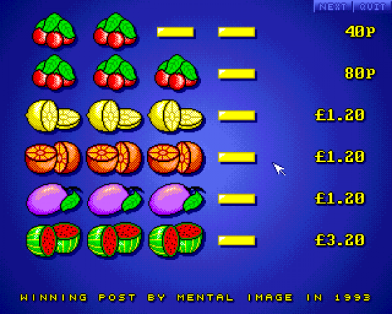 Winning Post Screenshot 5 (Amiga 500)