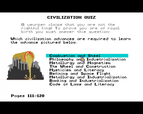 Sid Meier's Civilization Screenshot 10 (Amiga 500)