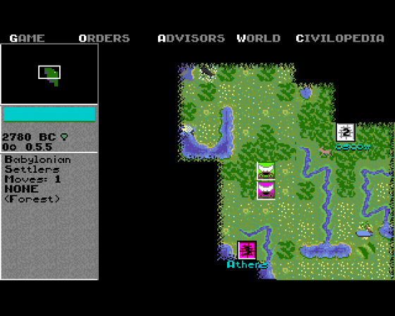 Sid Meier's Civilization Screenshot 16 (Amiga 500)