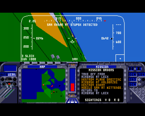 F-19 Stealth Fighter Screenshot 10 (Amiga 500)