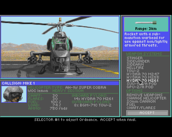 Gunship 2000 Screenshot 6 (Amiga 500)