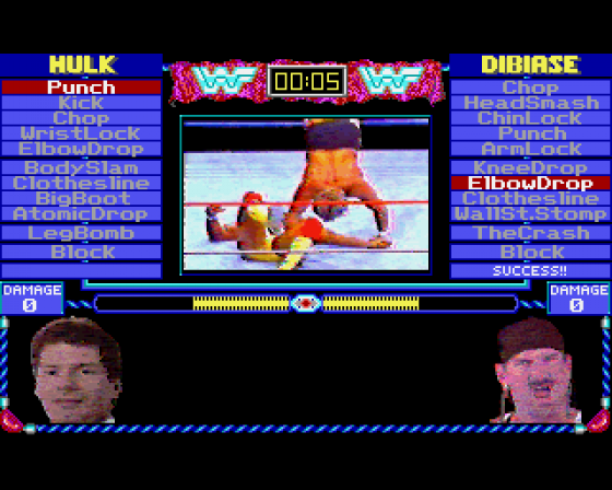 MicroLeague Wrestling Screenshot 6 (Amiga 500)