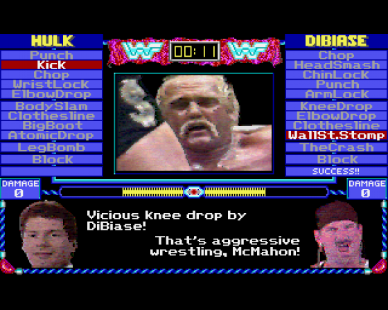 MicroLeague Wrestling Screenshot 7 (Amiga 500)