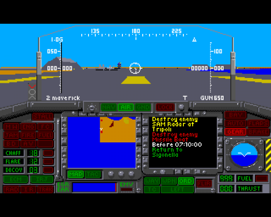 Nighthawk F-117A Stealth Fighter 2.0 Screenshot 16 (Amiga 500)