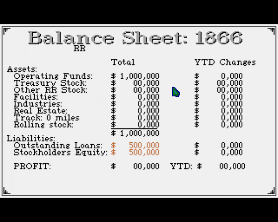 Railroad Tycoon Screenshot 7 (Amiga 500)