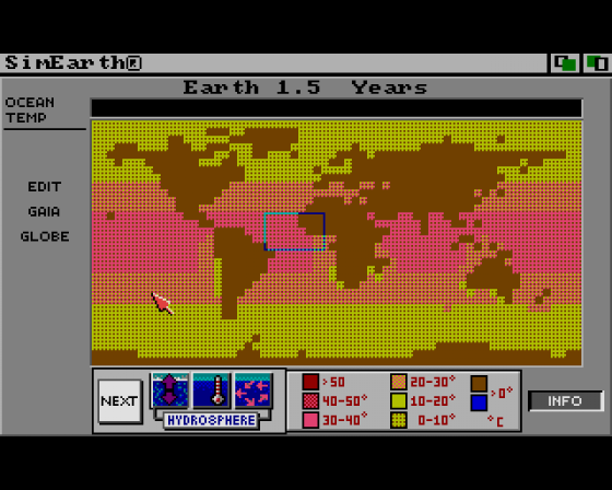 SimEarth Screenshot 5 (Amiga 500)