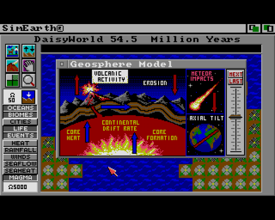 SimEarth Screenshot 9 (Amiga 500)