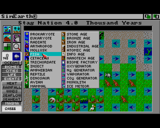 SimEarth Screenshot 13 (Amiga 500)