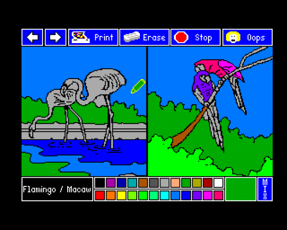 At the Zoo: Electric Crayon Deluxe Screenshot 5 (Amiga 500)