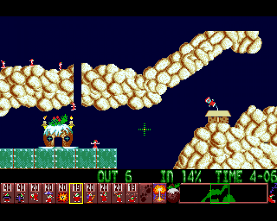 Holiday Lemmings 1993 Screenshot 7 (Amiga 500)