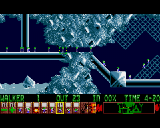 Lemmings Screenshot 7 (Amiga 500)