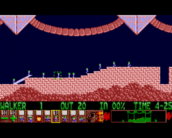 Lemmings Screenshot 10 (Amiga 500)