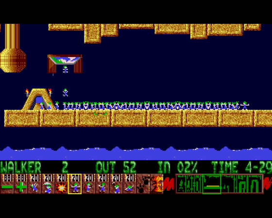 Lemmings Screenshot 11 (Amiga 500)