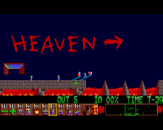 Lemmings Screenshot 20 (Amiga 500)